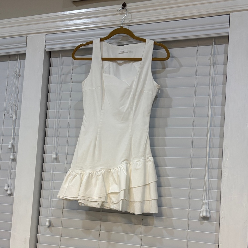 Anthropologie White Mini Dress
